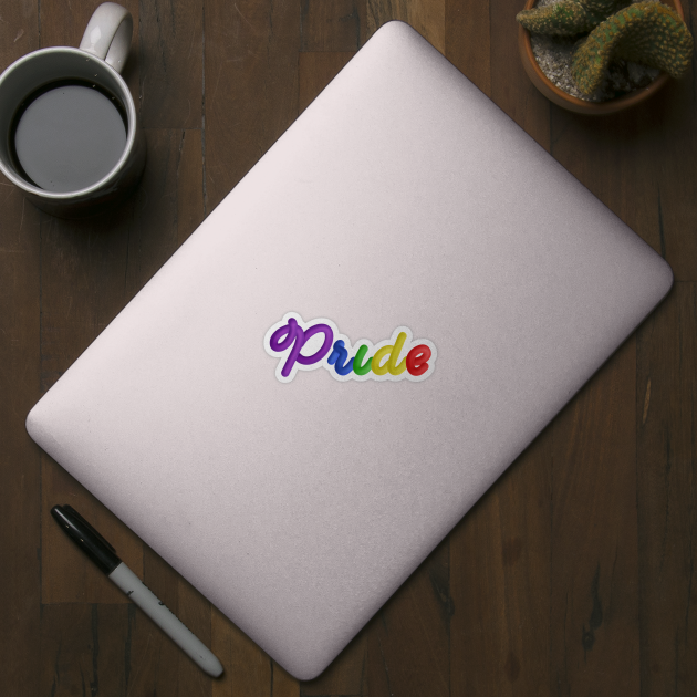 LGBT Pride Colorful Rainbow Typography by snapoutofit